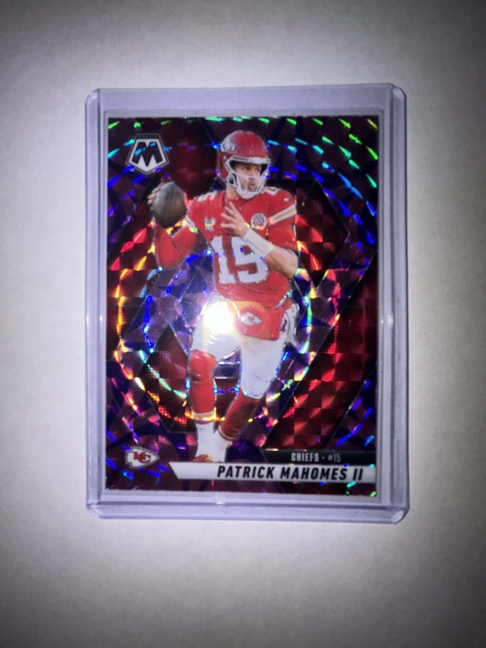 2025 Panini Mosaic Patrick Mahomes II #200 Reactive Purple Mosaic Prizm Football